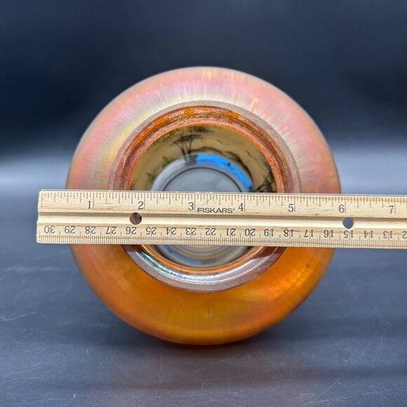 Vintage Glass Lamp Shade Light Fixture Stretch Hand Painted Art Hanging Landscap - Picture 15 of 15